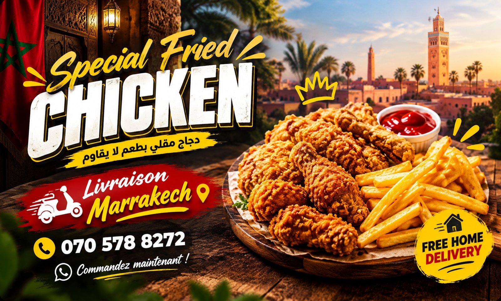 عرض الدجاج المقلي الخاص